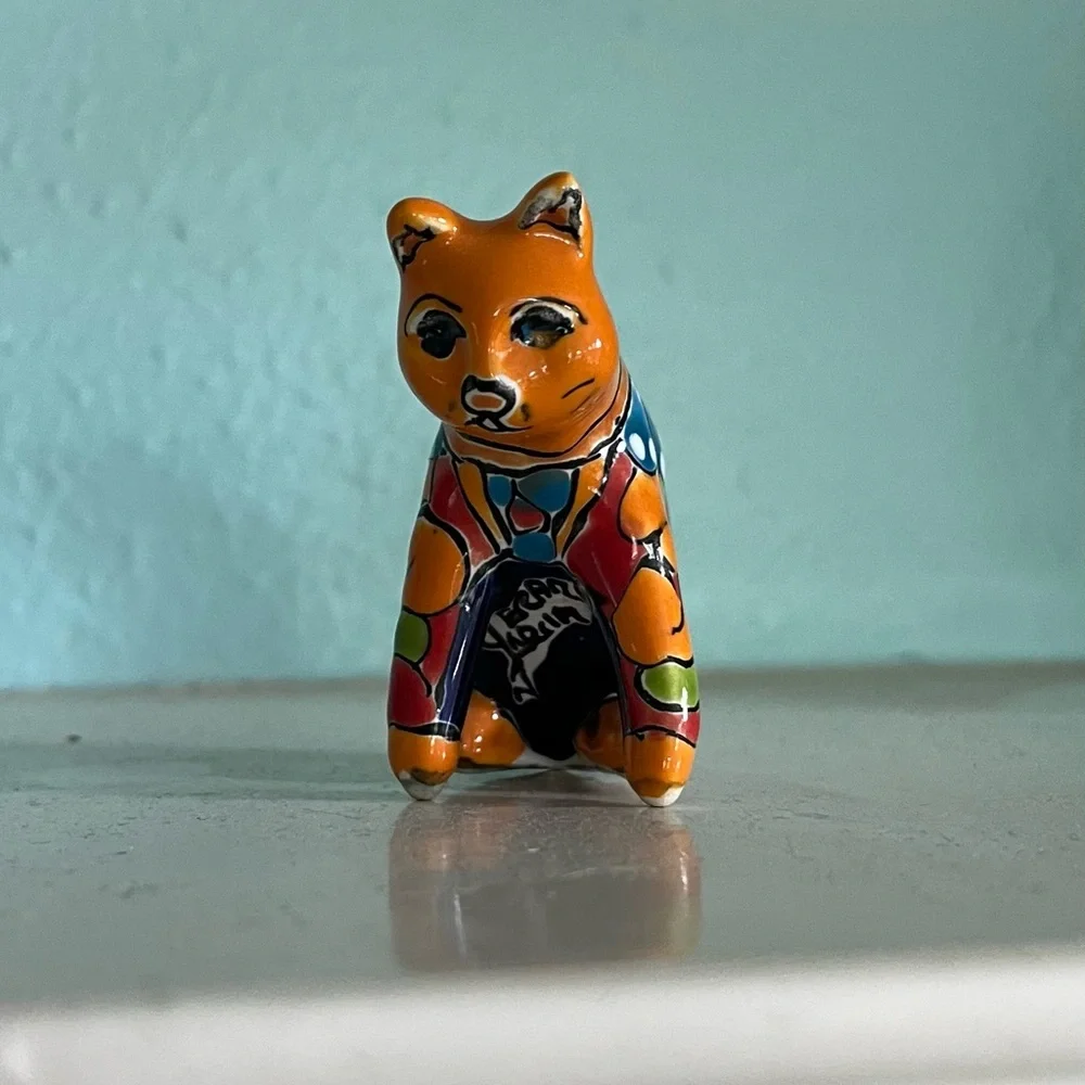 Talavera Cat Figurine